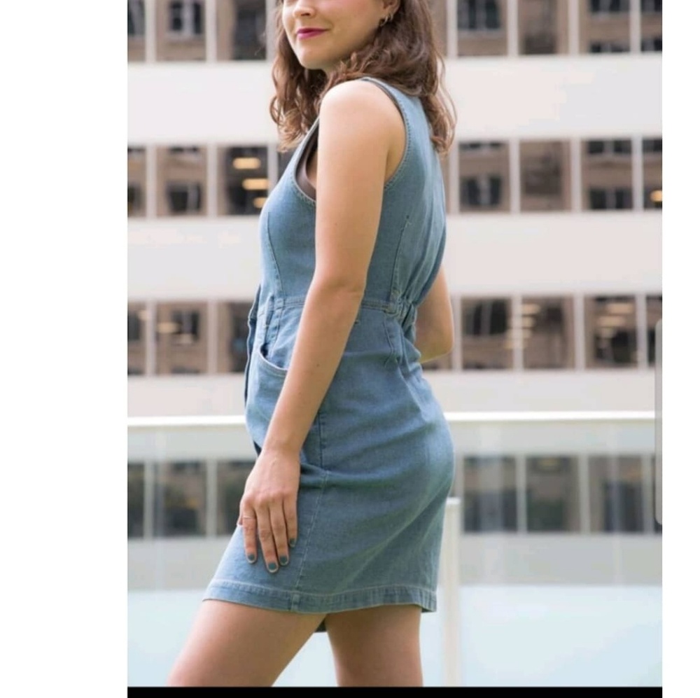 Gloria Vanderbilt jean button down mini dress